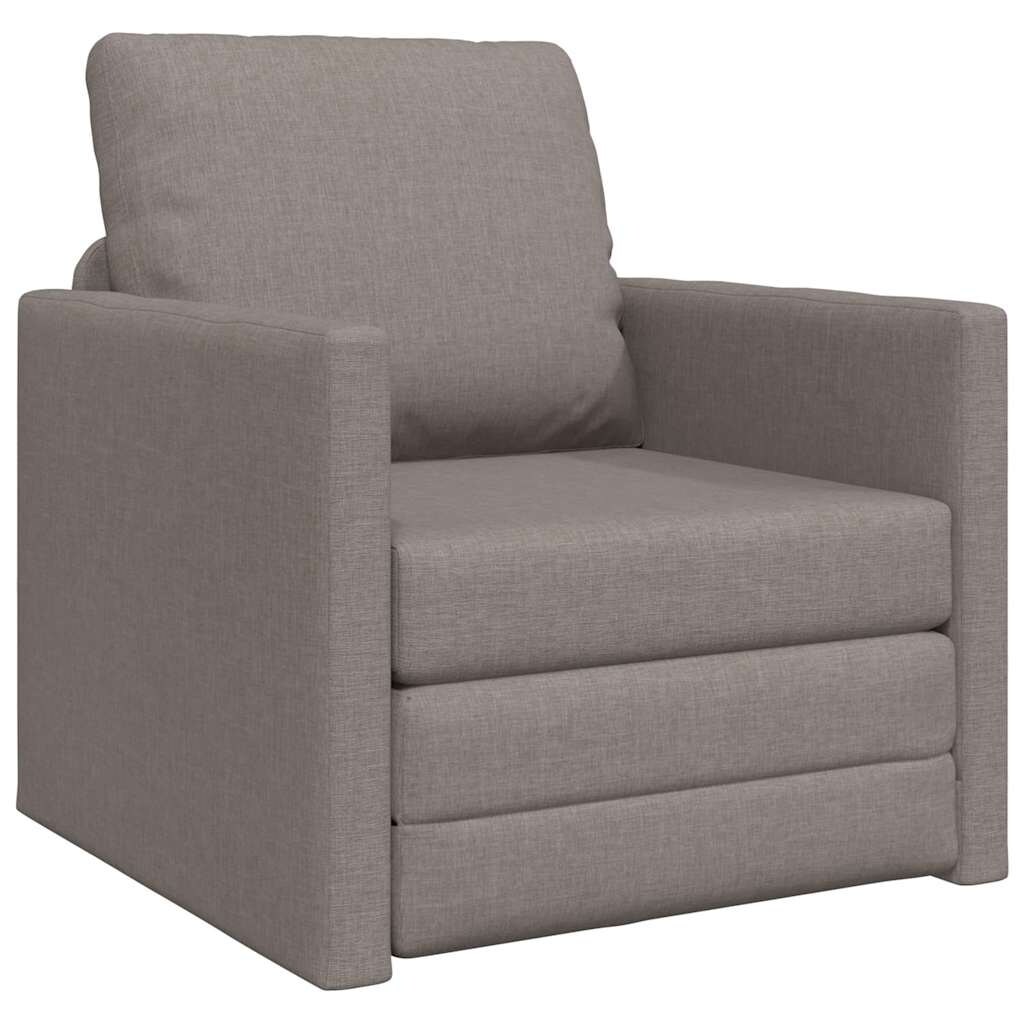 vidaXL Boden-Schlafsofa mit Kissen Taupe 74 x 77 x 81 cm Stoff Image