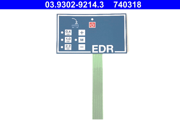 ATE Folientastatur, Füll-/Entlüftungsgerät (Bremshydraulik) 03.9302-9214.3 Image