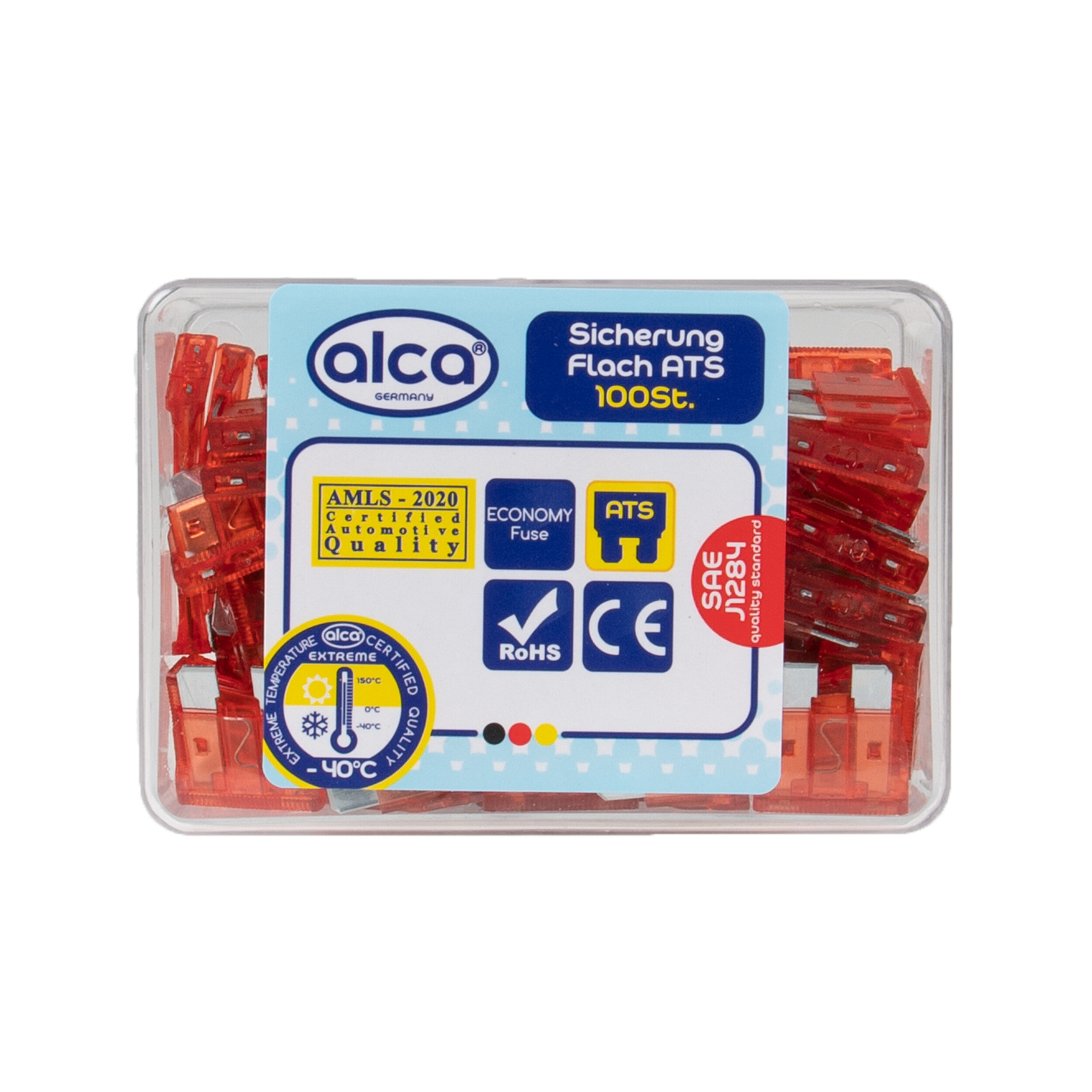ALCA Flach-Sicherungen 10 A; 100 St. Economy Box Sicherung 691000 Image