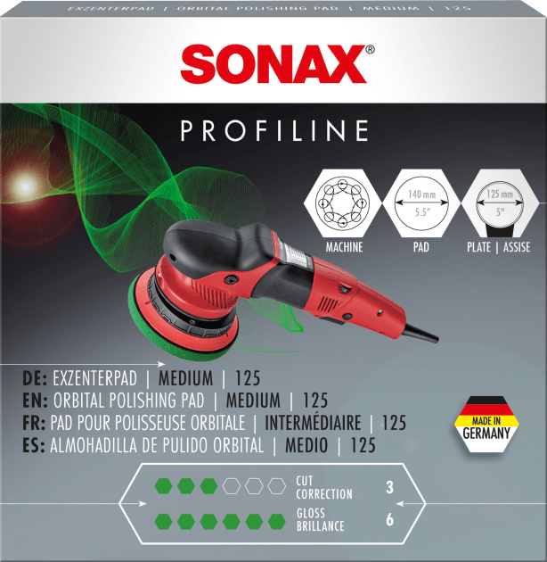 SONAX ExzenterPad medium 125 Stützteller, Poliermaschine 1x 04986000 Image