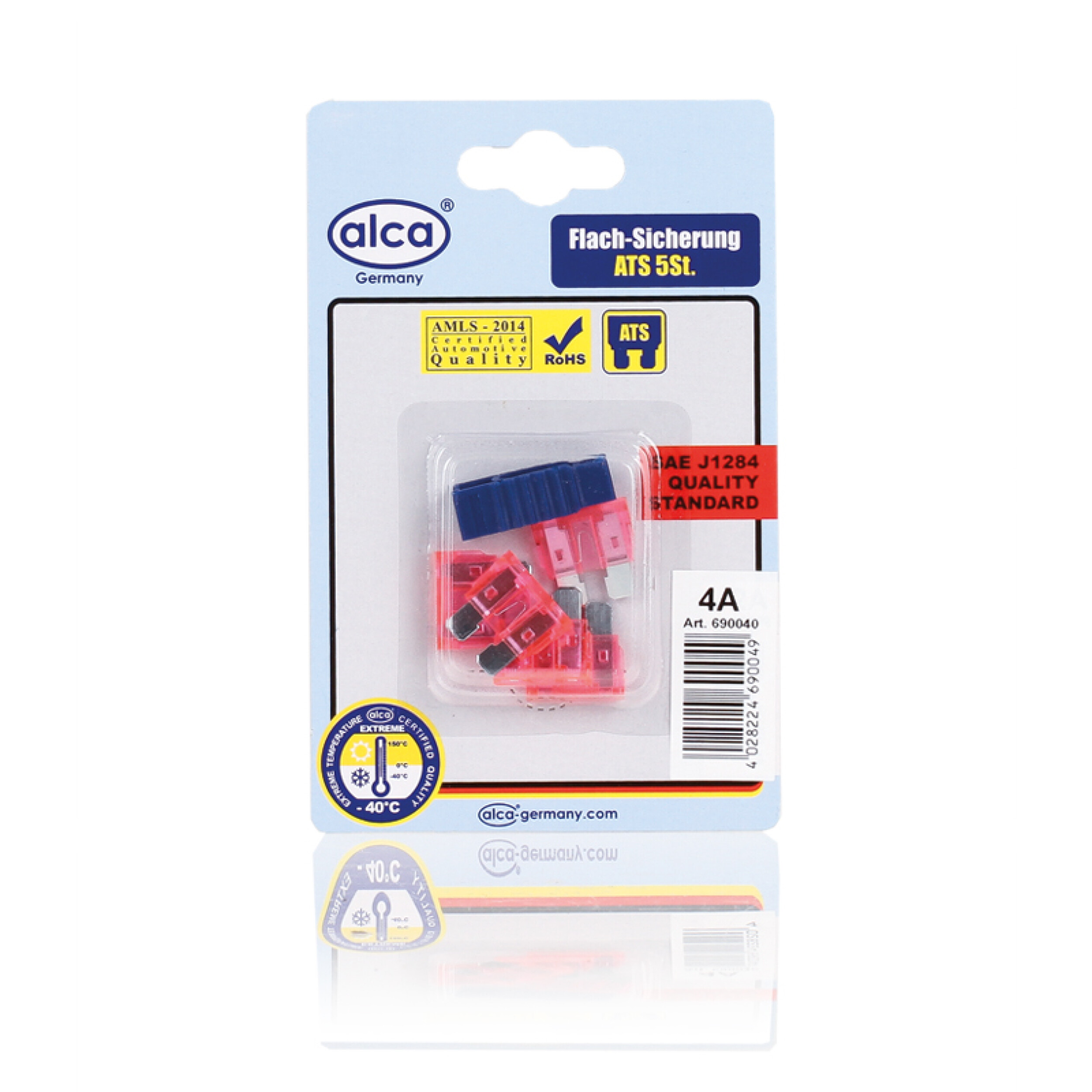 ALCA Flach-Sicherungen 4A; 5St. Blister Sicherung 690040 Image