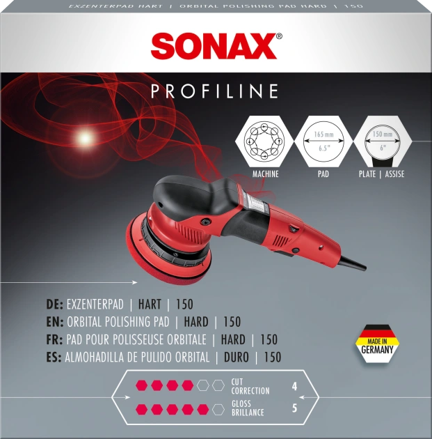 SONAX ExzenterPad hart 150 Stützteller, Poliermaschine 1x 04924410 Image