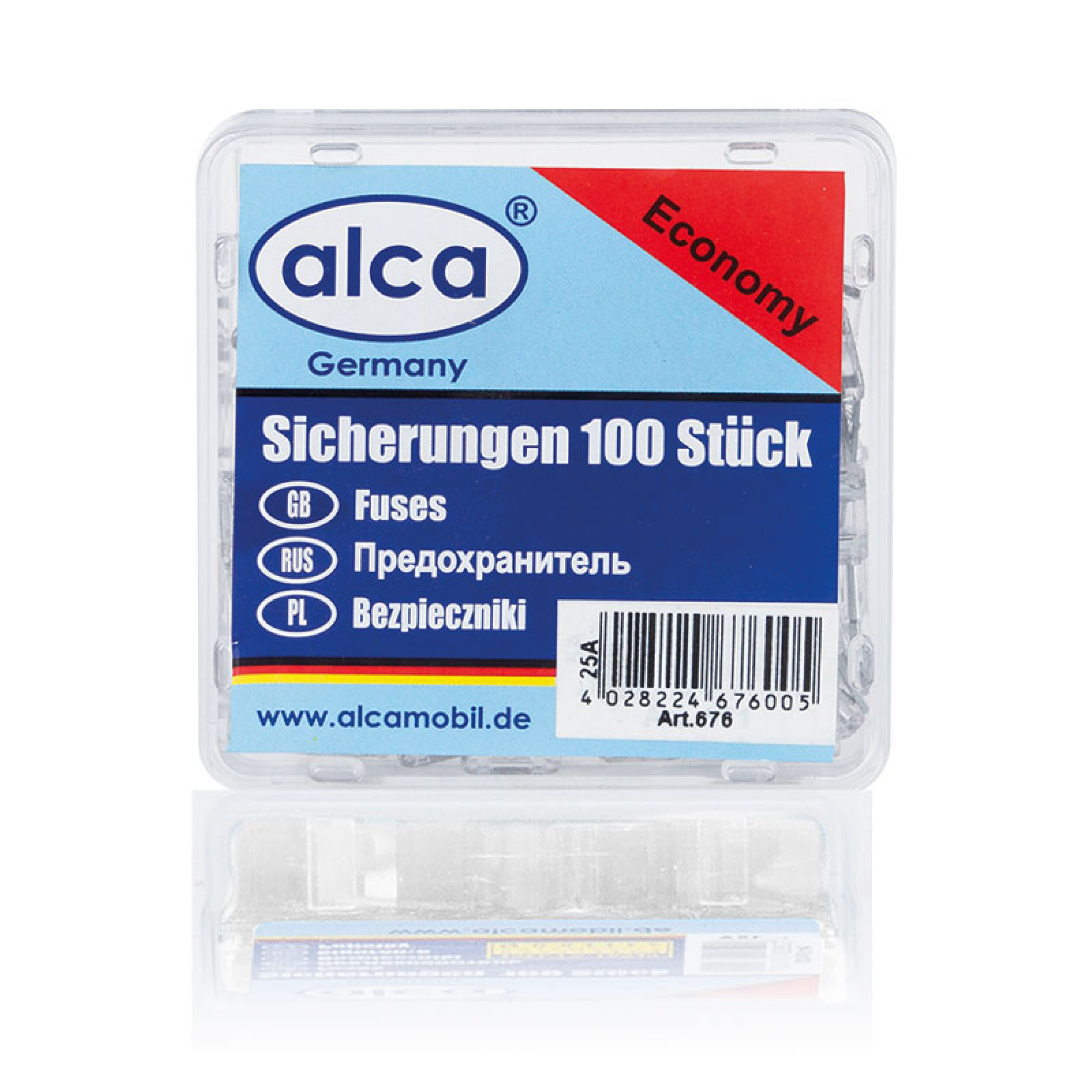 ALCA Mini-Sicherungen 25A; 100 St. Economy Box Sicherung 676000 Image