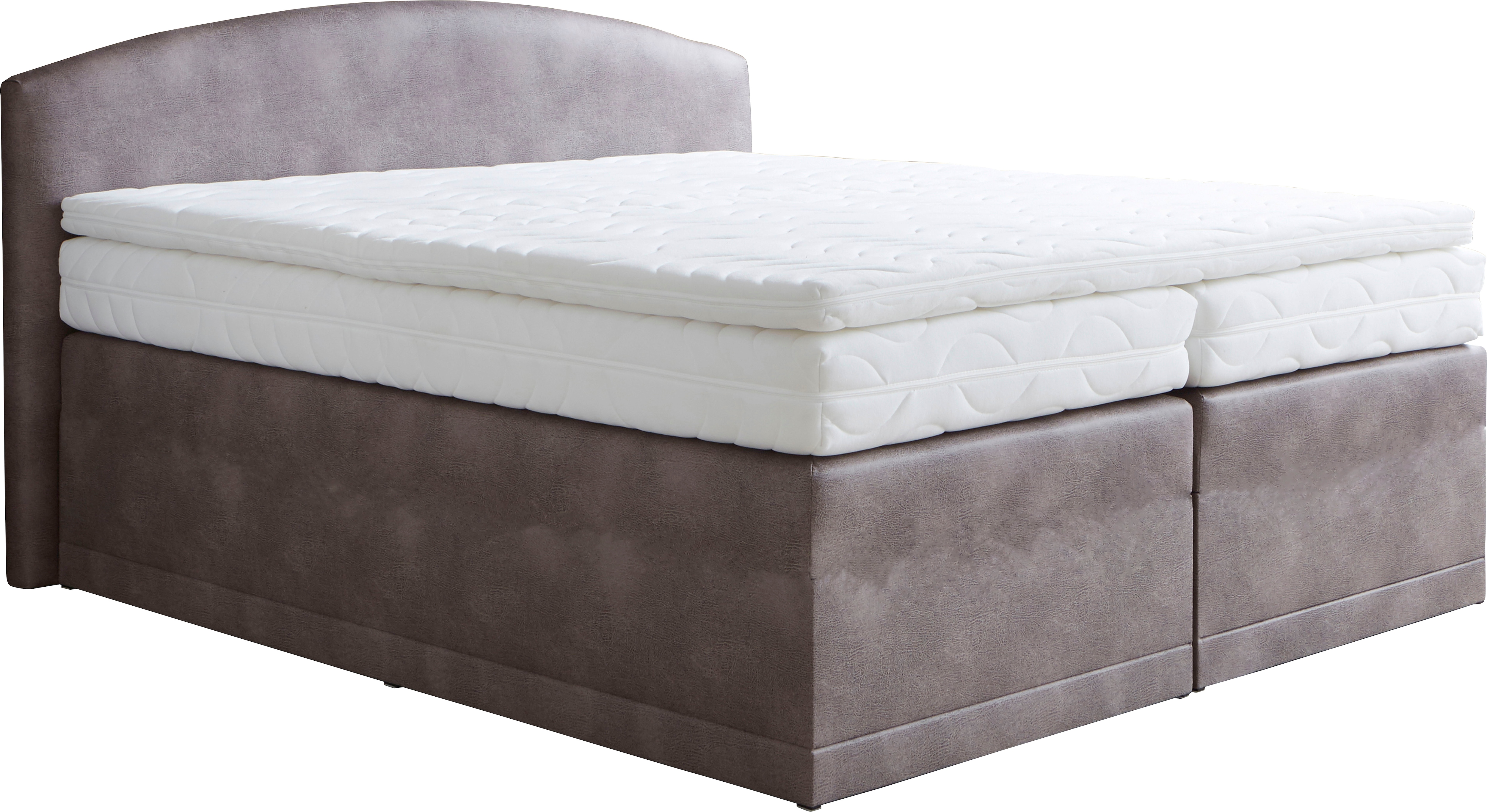 Boxspringbett, grau, B:195cm L:210cm, WESTFALIA SCHLAFKOMFORT, Komplettbetten Image