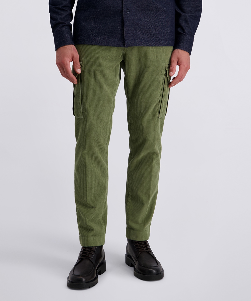 Cargohose PIERRE CARDIN "PC-Cean", Herren, Gr. 33, Länge 32, dusty olive, Web, Obermaterial: 98% Baumwolle, 2% Elasthan, unifarben, regular fit lang, Hosen, mit Cargo Taschen Image