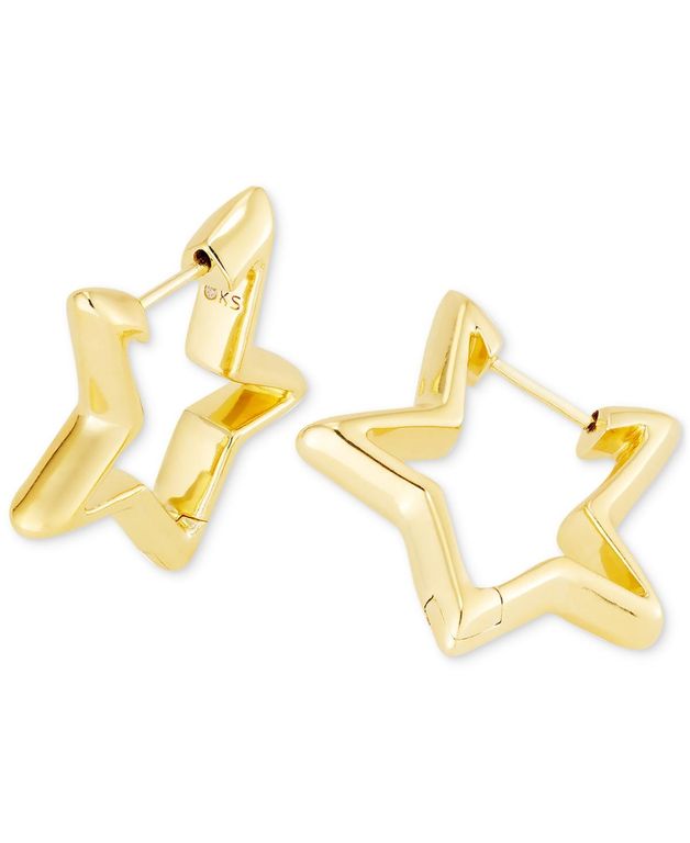 14k Gold-plated Small Star huggie Hoop Earrings - Metallic - Kendra Scott Earrings