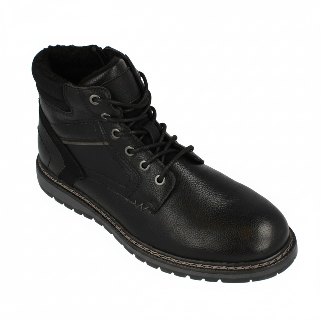 Winterstiefel WRANGLER "LIAM MEN MID", Herren, Gr. 43, schwarz, Synthetik, Schuhe Winterstiefel