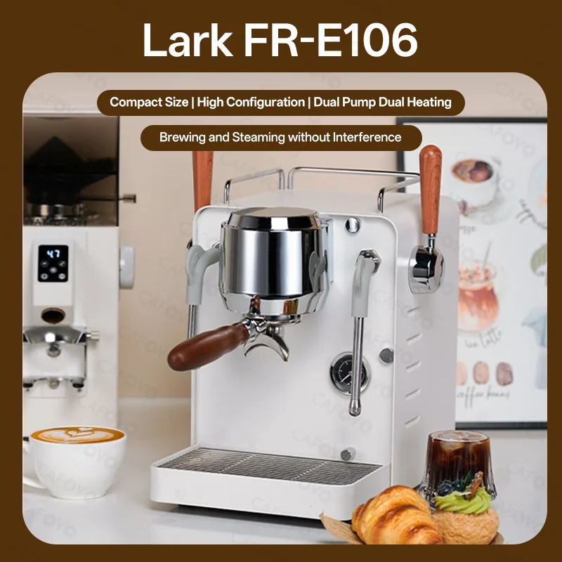 CAFOVO E135 15 Bar halbautomatische Kaffeemaschine, Dual-OLAB-Pumpe, Dual-Boiler-Espressomaschine für Zuhause, Barista und gewerbliche Nutzung Image