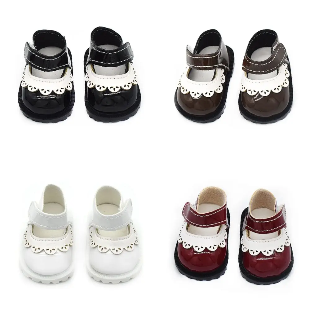 DIY 5,5 cm Leder Puppe Schuhe 1/6 Nette Spitze Mini Stiefel Für 20 cm Puppe Schuhe Für Puppen Girt der Geschenk Spielzeug Image