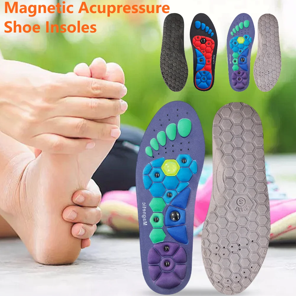 Medizinische Magnetische Therapie Sport Einlegesohlen Massage Fuß Gewicht Verlust Abnehmen Akupressur Einlegesohle Anti-müdigkeit Gesundheit Pflege Schuh Pads Image
