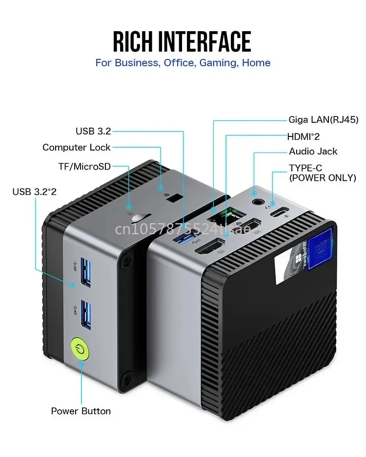 GMKtec G5 Alder Lake N97 MINI PC Windows 11 Pro DDR5 4800Mhz 12GB 512GB M.2 2242 SATA WIFI5 BT4.2 SSD Protable Pocket Computer