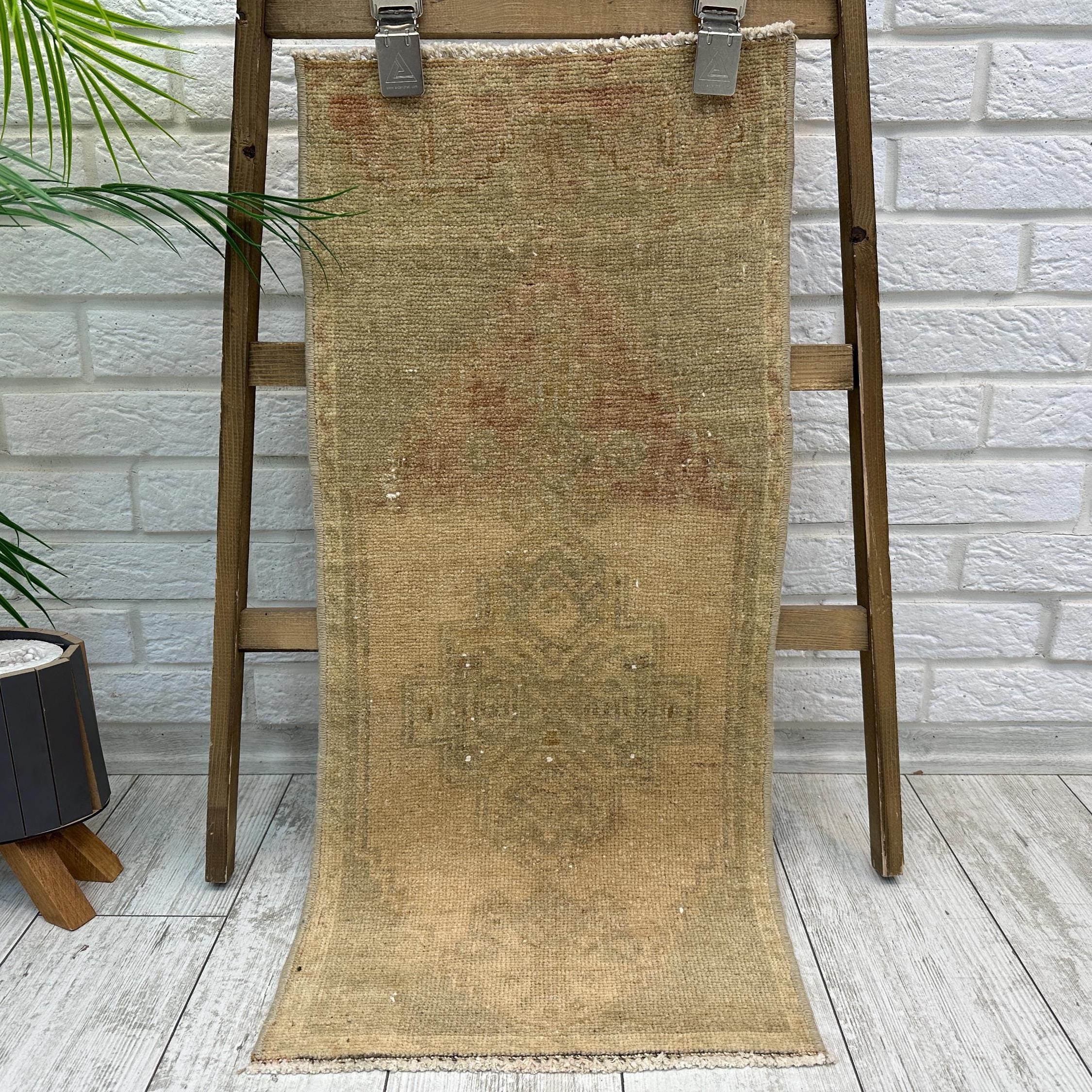 Tappeto da cucina 1x3, tappeto da bagno 1x3, tappeto turco 1x3, tappeto boho, tappeto da cucina, tappeto vintage piccolo, tappeto Oushak piccolo, tapp