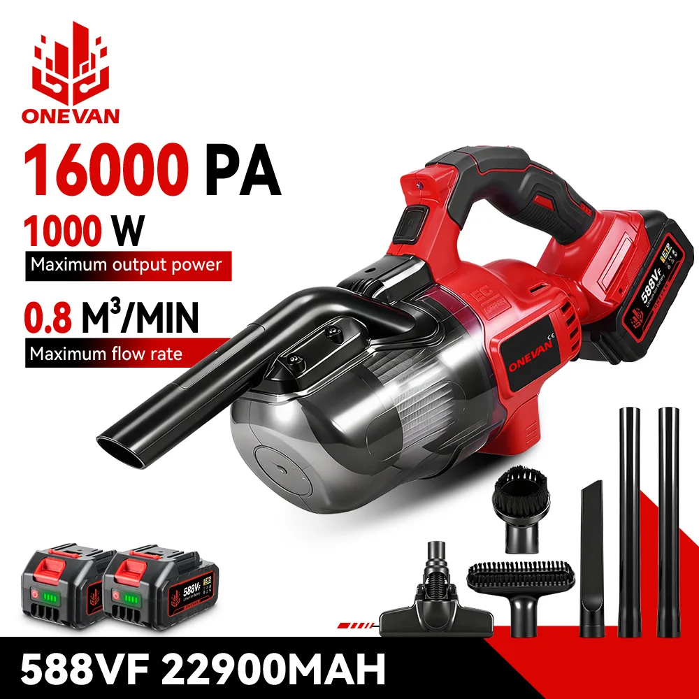 ONEVAN 16KPA Elektrische Staubsauger 6in1 Cordless Handheld Hause Vakuum Boden Pet Haar Reinigung Werkzeug Für Makita 18V Batterie pin Image