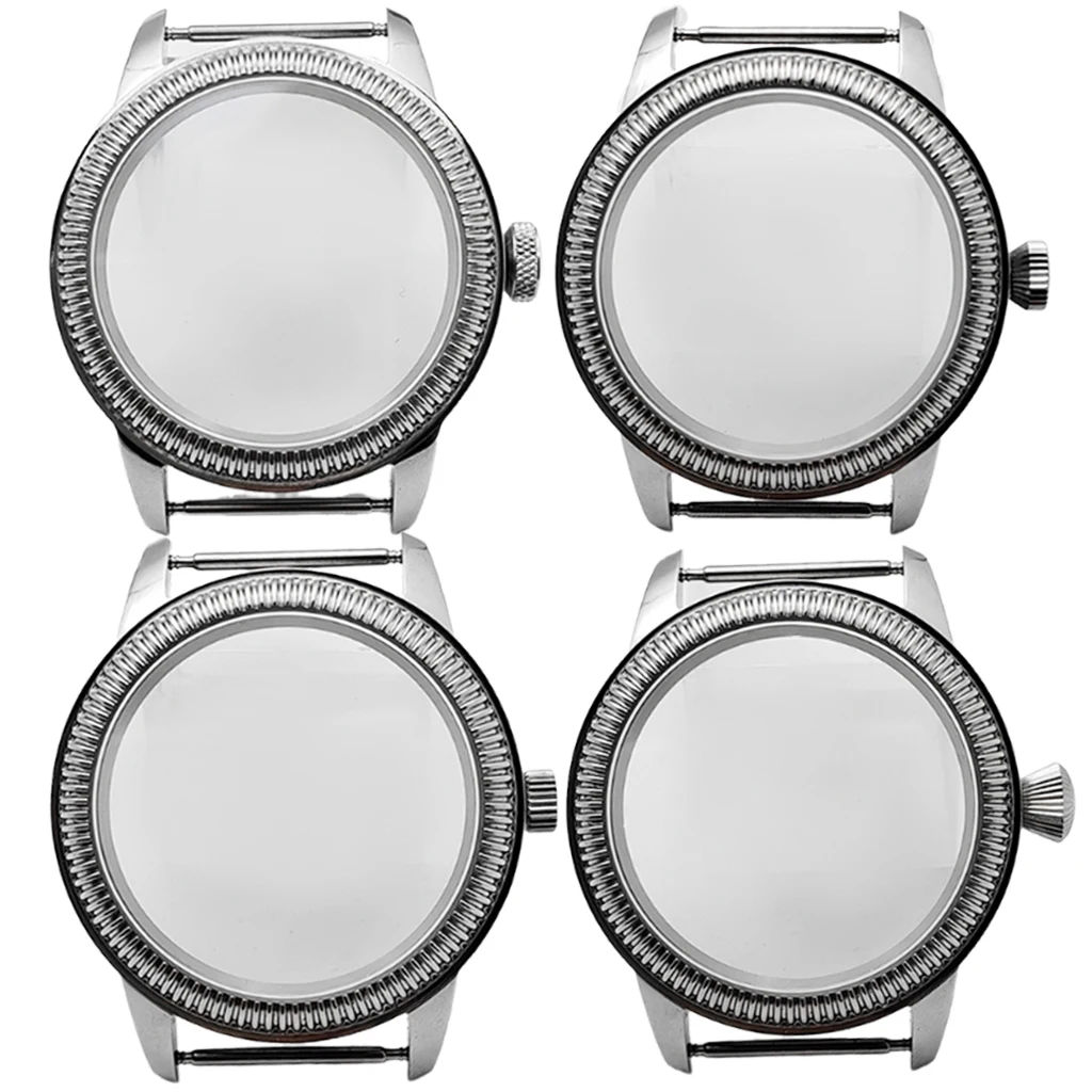 44 mm silbernes 6497-Uhrengehäuse aus massivem Edelstahl für ETA 6498 6497 ST3600 Uhrwerk, Uhrenzubehör, Teile Image