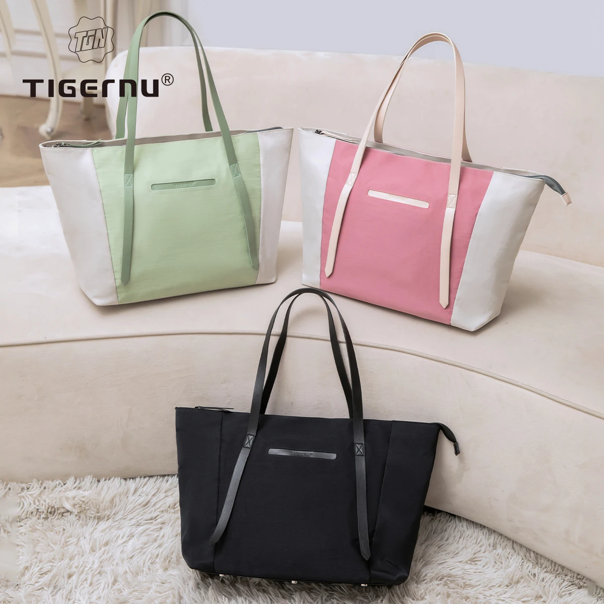 Tigernu Frauen Einkaufstasche Weibliche Handtasche Mädchen Schulter Taschen Pendeln Sling Tasche frauen Taschen 14 15,6 zoll Laptop Taschen für Mädchen