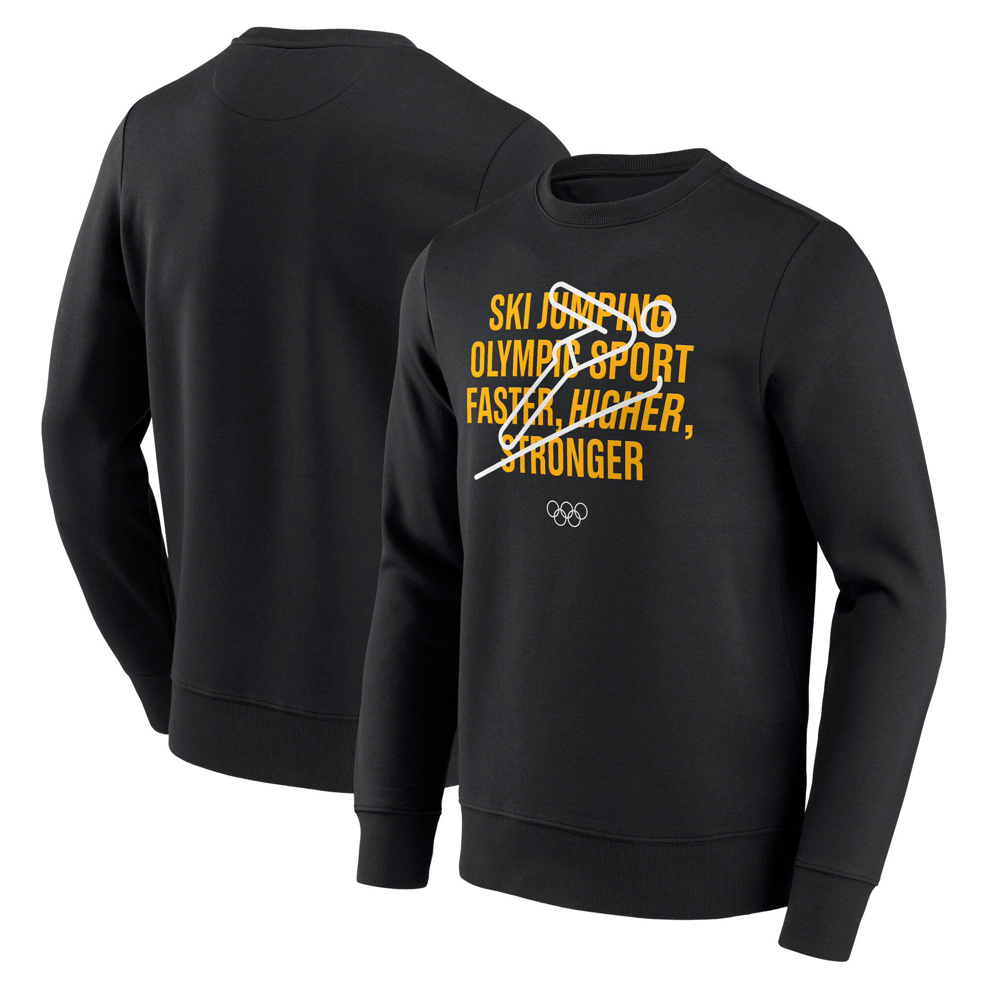 The Olympic Collection Skisprung Grafik Rundhals-Sweatshirt – Schwarz Image