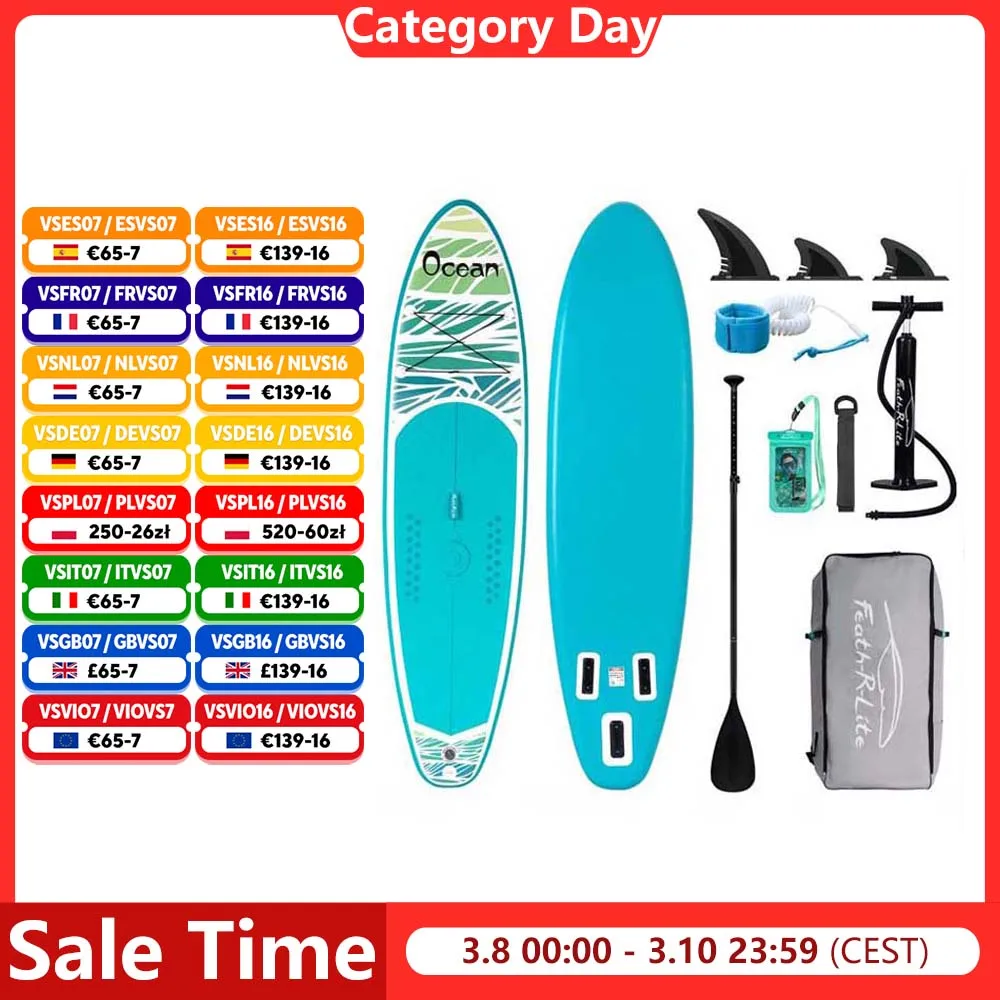 FunWater Stand Up Paddle Board, aufblasbares Paddelbrett, Surfbrett, Surf-Sup-Board, rutschfestes Wassersport-Paddle-Board Image