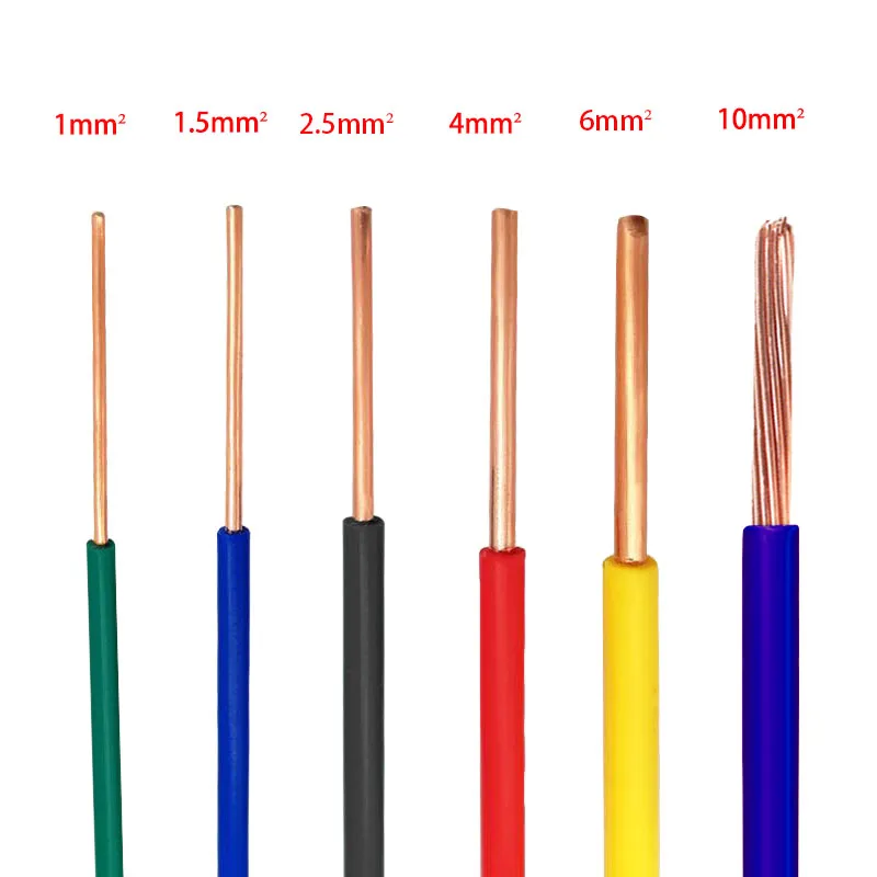 BV Elektrokabel 17 15 13 11 9 7Awg 1 Meter Single Core Hard Wire Heimwerkerdraht PVC ummanteltes Kupferkabel Image