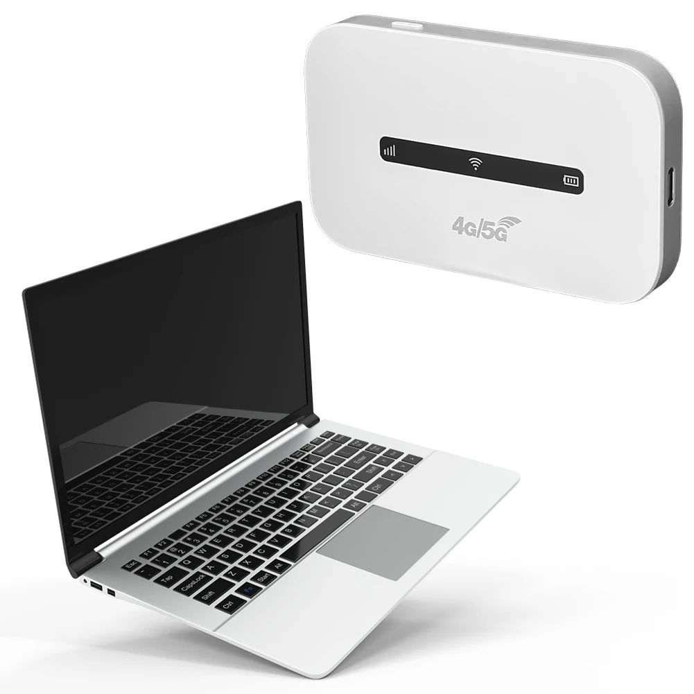 4G LTE Tragbarer WiFi-Hotspot, 3000 mAh, 150 Mbit/s, kabelloser Internet-Router mit SIM-Kartensteckplatz, Modem-Router für Zuhause, Büro, Auto, Reisen Image