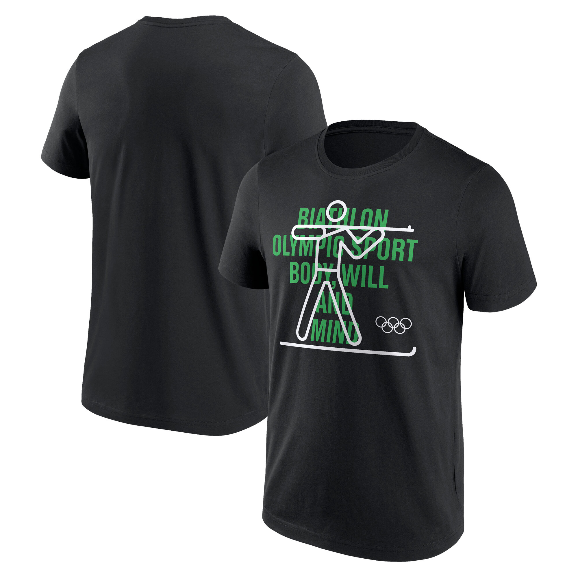 The Olympic Collection Biathlon Grafik T-Shirt – Schwarz Image
