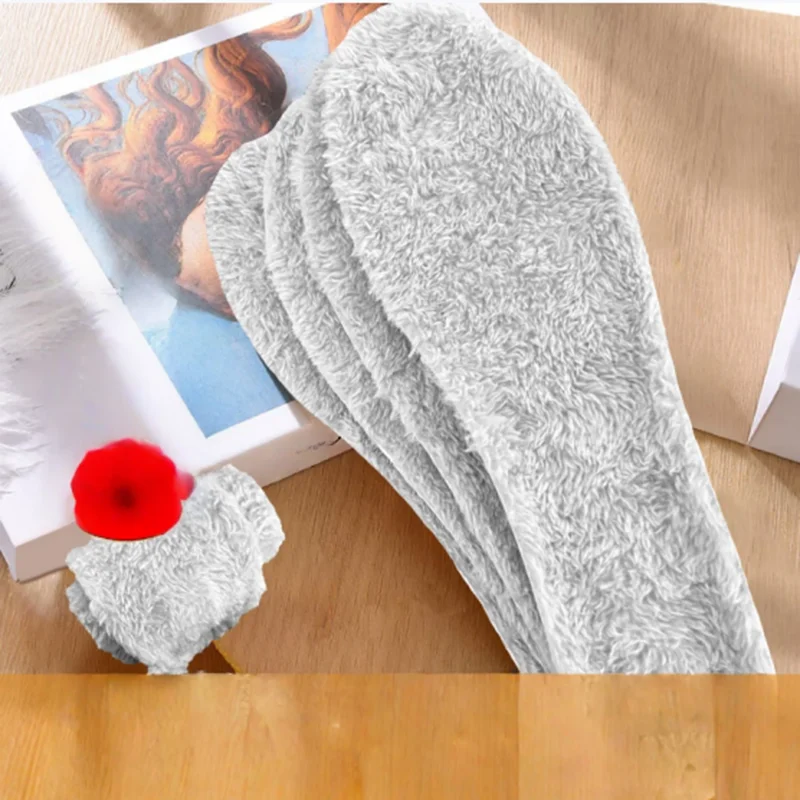 Gepolsterte und verdickte Einlegesohlen aus Baumwolle mit einem Gefühl von Stepping on Feces Winterwärme-Einlegesohlen und Fußwärmende Einlegesohlen Image