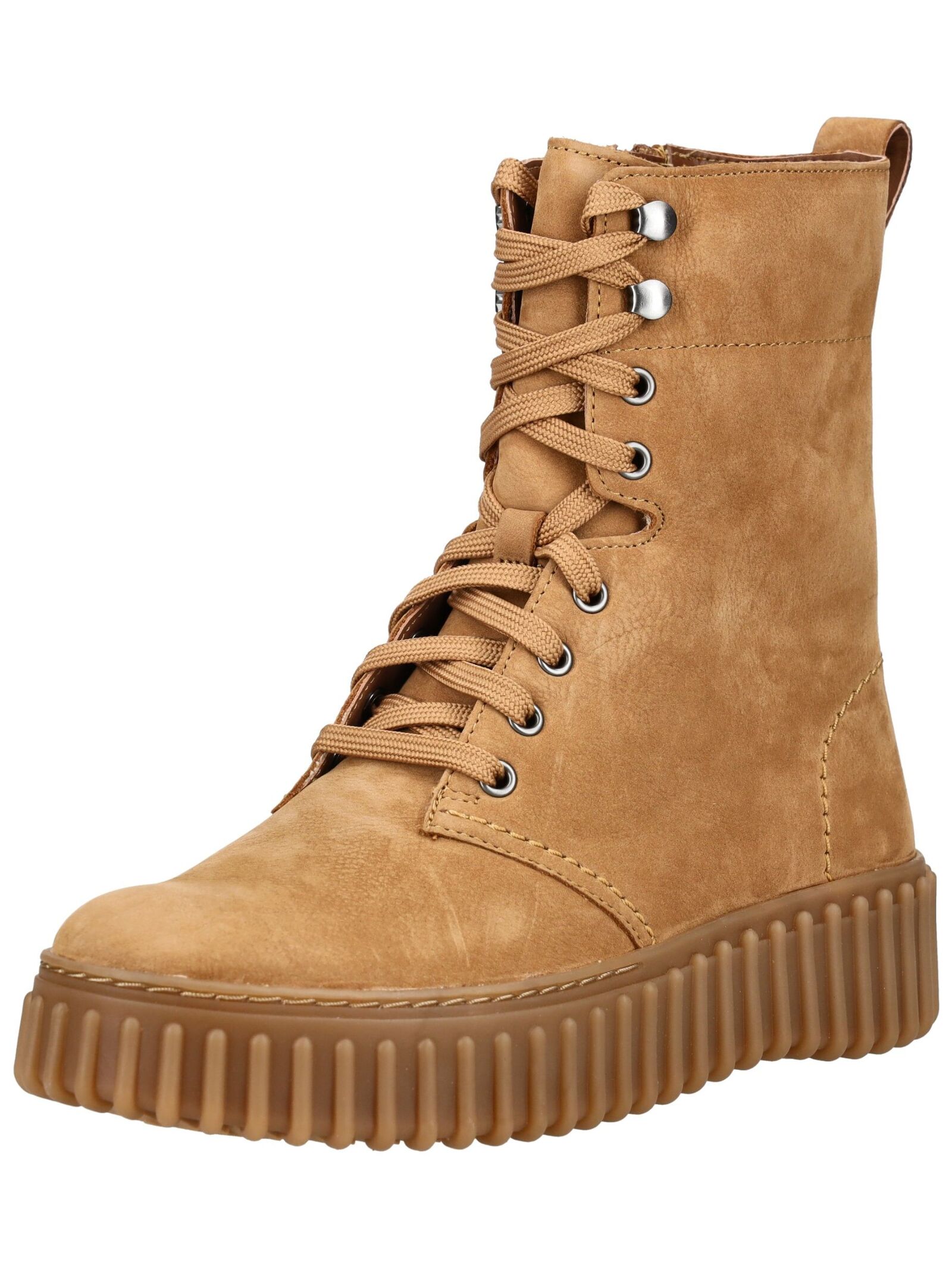 Schnürstiefelette CLARKS "Clarks Stiefelette Leder", Damen, Gr. 40, tan, Leder, Schuhe Schnürstiefelette