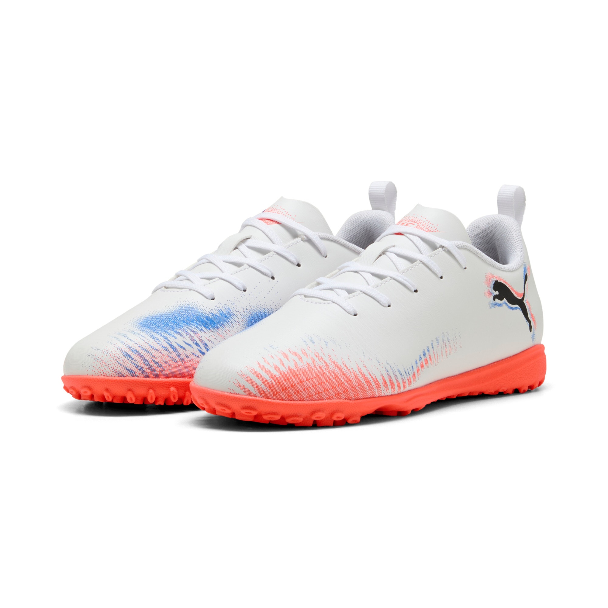 Fußballschuh PUMA "FUTURE 8 PLAY TT JR", Gr. 38, puma weiß, puma schwarz, glowing rot, Synthetik, Schuhe, für synthetische Hartplätze Image