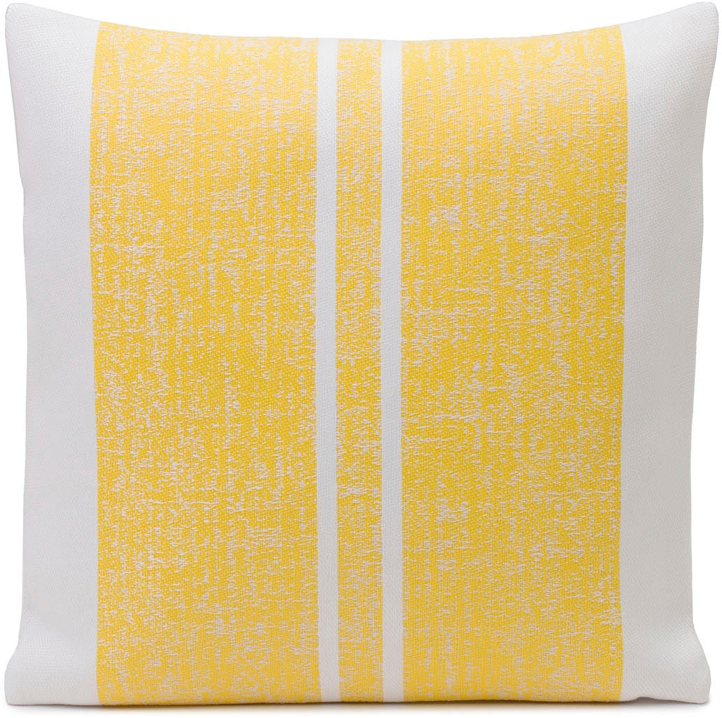 Kissenhülle GÖZZE "Java" Gr. 1, gelb (gelb, weiß), B:40cm L:40cm, Polyester, Obermaterial: 65% Polyacryl, 35% Polypropylen, Kissenbezüge Image