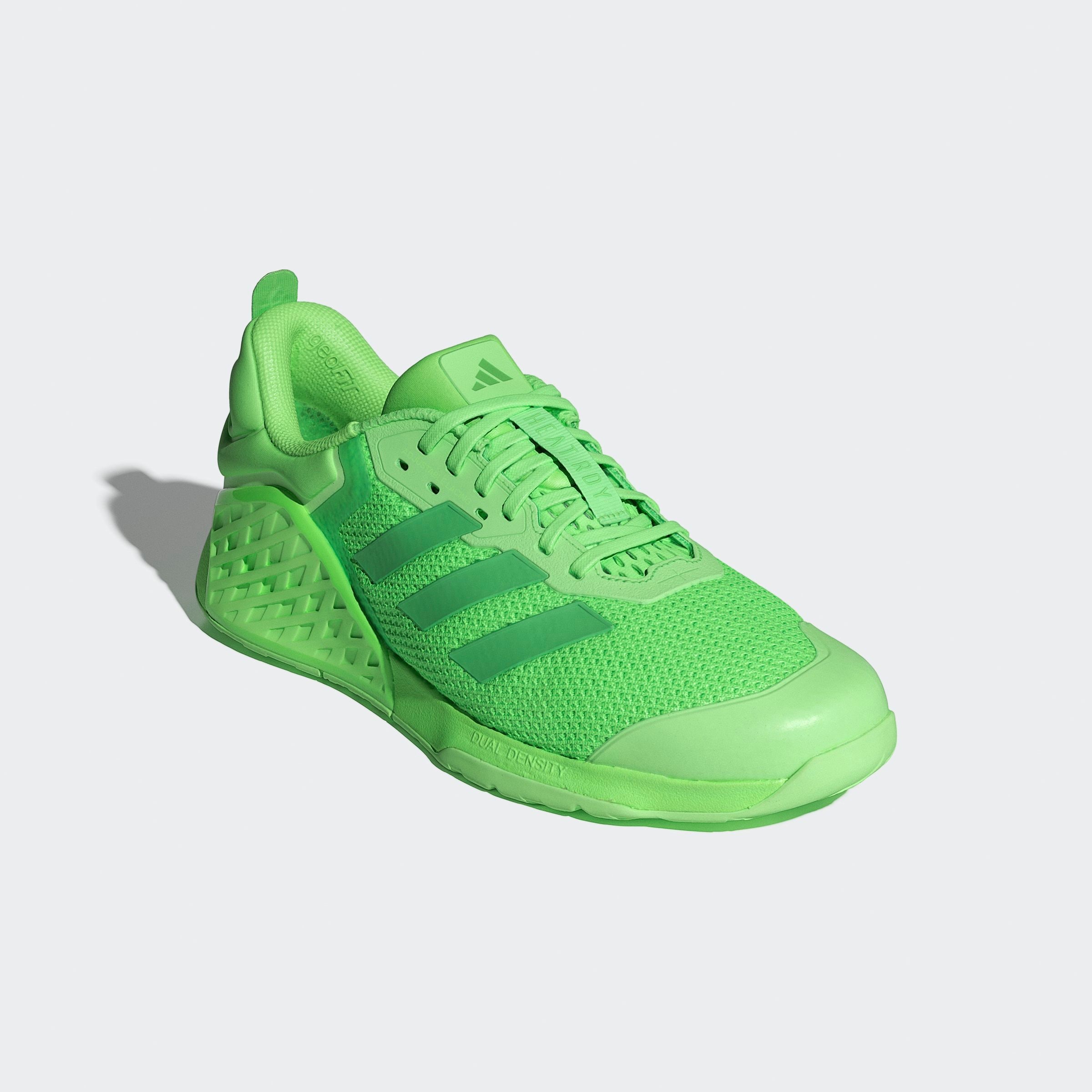 Trainingsschuh ADIDAS PERFORMANCE "DROPSET 3", Herren, Gr. 42,5, lime burst, semi solar lime, semi grün spark, Textil, Schuhe