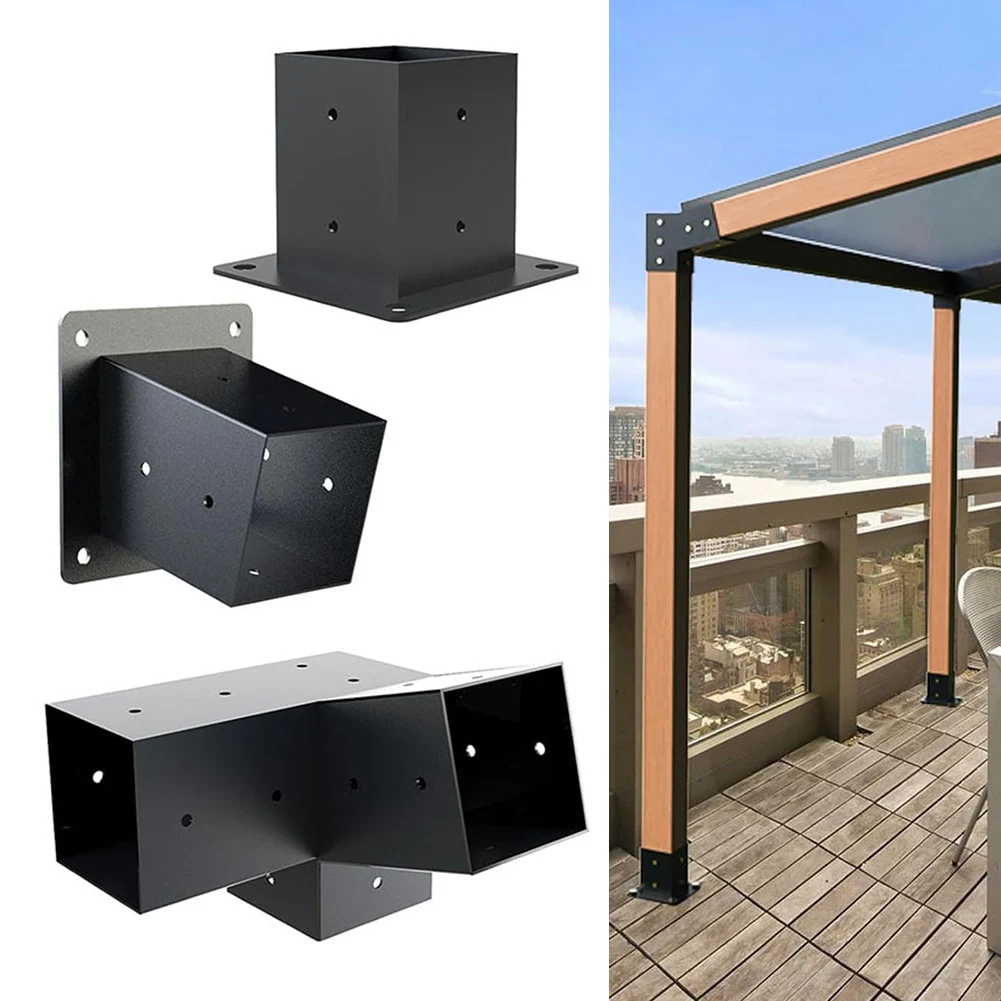 1pc Schräge Dach Pergola Halterungen Wand Halterung Mit Hardware Für 4x4 Zoll Veranda Pavillon Für Pergola Geländer halterung