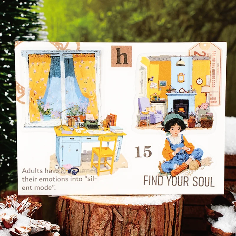 Mr. Paper Charakter-Aufkleber, 15 Blatt/Packung, süßes Mädchen, tägliches Leben, Nahaufnahme, Cartoon-Aufkleber, Handbuch, Aufzeichnung, Leben, DIY-Dekoration Image