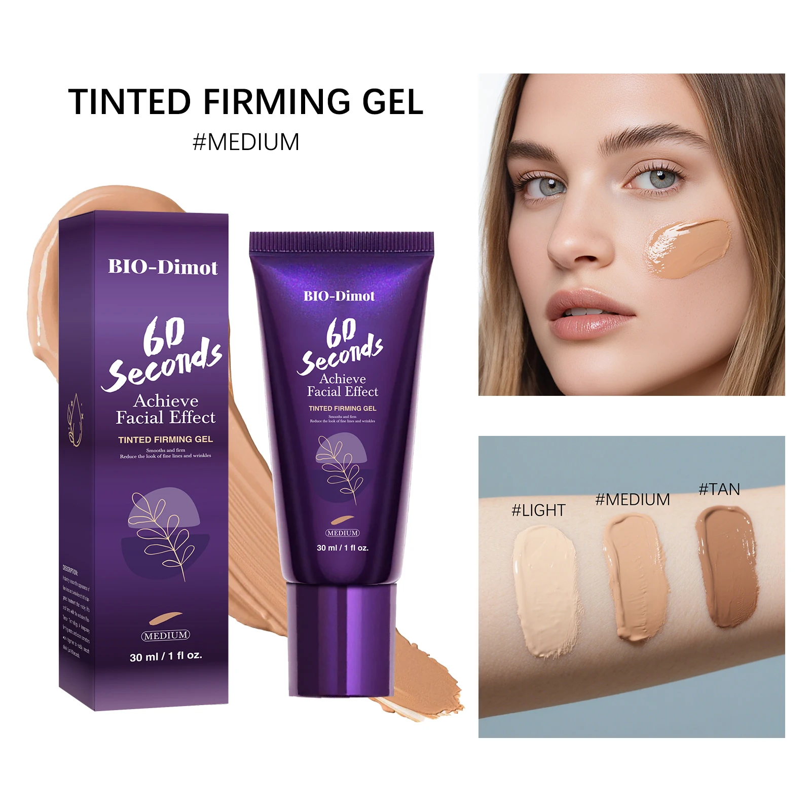 2 Stück schnell wirkende Straffungscreme für das Gesicht, langanhaltende Make-up-Feuchtigkeitscreme, die Isolationscreme, Ölkontrolle, Milch, trockene Haut, kein Pulver Image
