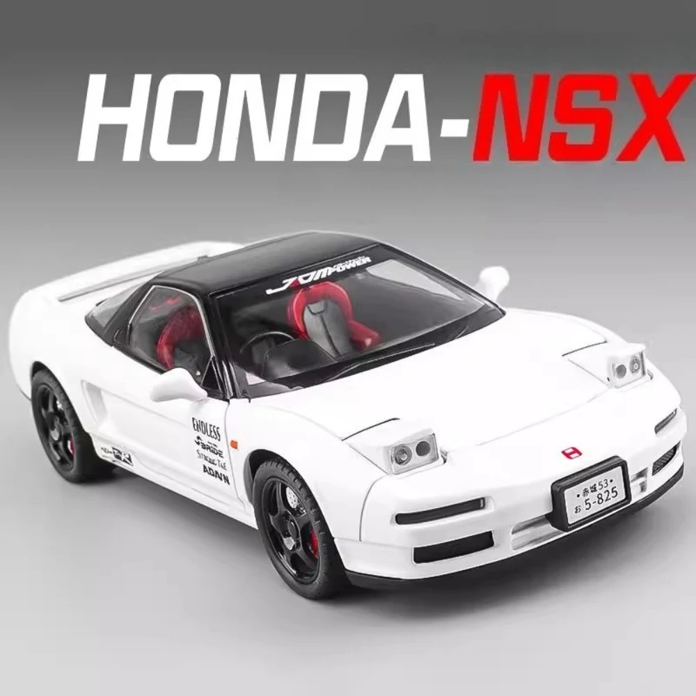 Maßstab 1:22 Honda NA1 Supra Auto Spielzeug Modell Legierung Diecast Türen Geöffnet Sound Licht Zurückziehen Supercars Modelle Hobby Ornamente Geschenke