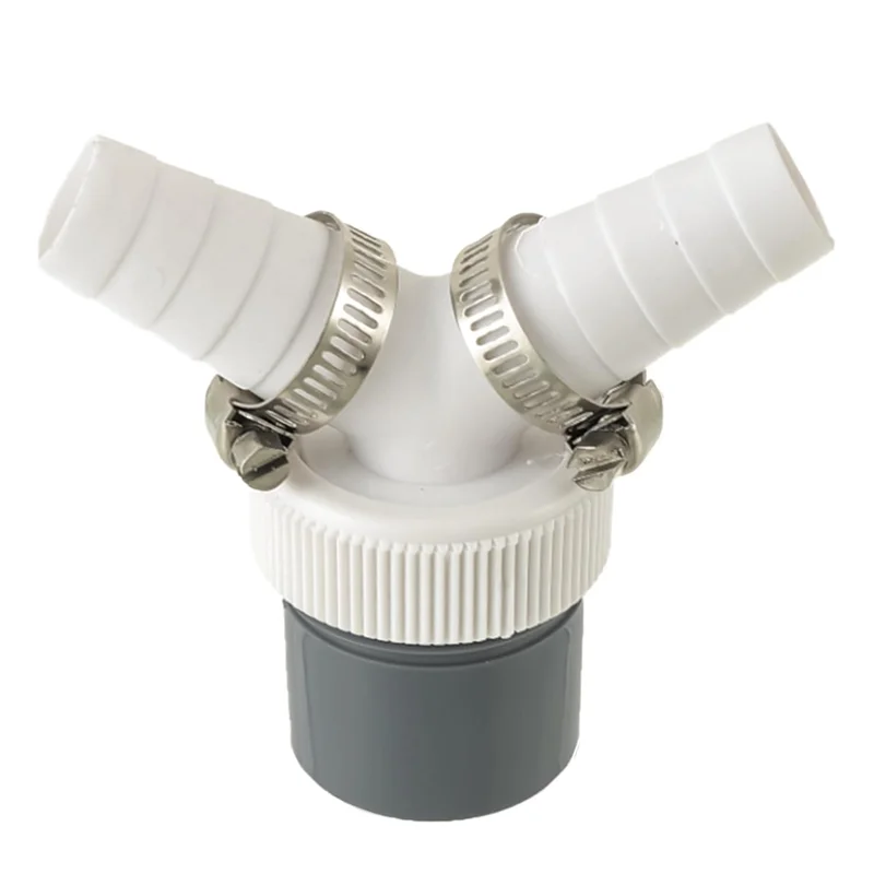 X16A 2025 NEU-Waschmaschinen-Abfluss Y-förmiger Gabel-Verlängerungsrohr-Adapter-Konverter, 40 mm, kompatibel mit großer Haushaltswaschmaschine