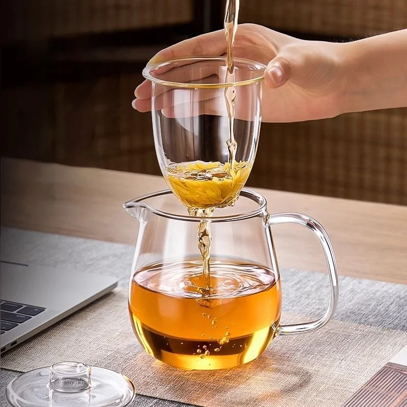 Chinese Kung Fu Tea Thickened Brewing Teapot Tea Water Separation Pot Household Tea Set Pot Glass Teapot Coffee And Tea Tools