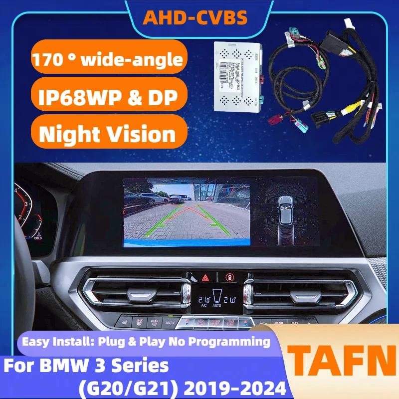 Rückfahrkamera AHD-Decoder für BMW 3er (G20/G21) 2019–2024 MGU ID7 10.2/12.3 Bildschirm Original Reverse Cam Image