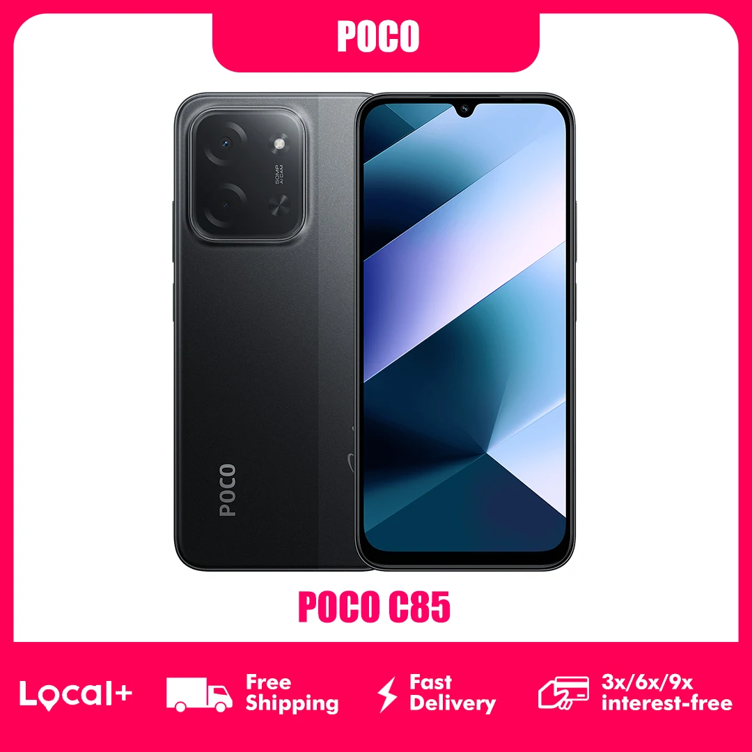 POCO C85 6GB/128GB 8GB/256GB NFC Version mondiale Smartphone 50MP caméra 6000mAh batterie