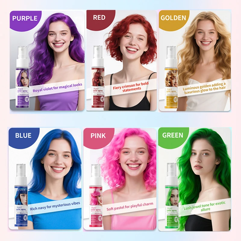 Nuovo Spray per il colore dei capelli Spray temporaneo per tinture per capelli fai da te Costume da festa di Halloween Spray per lo styling dei capelli istantaneo Strumenti per capelli usa e getta