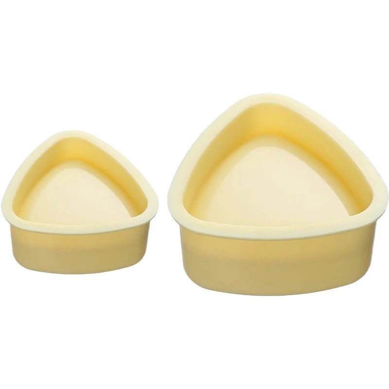 2 stücke DIY Gelb Sushi Form Onigiri Reis Ball Lebensmittel Drücken Dreieckige Sushi Maker Form Japanische Home Küche Bento Zubehör Werkzeug Image