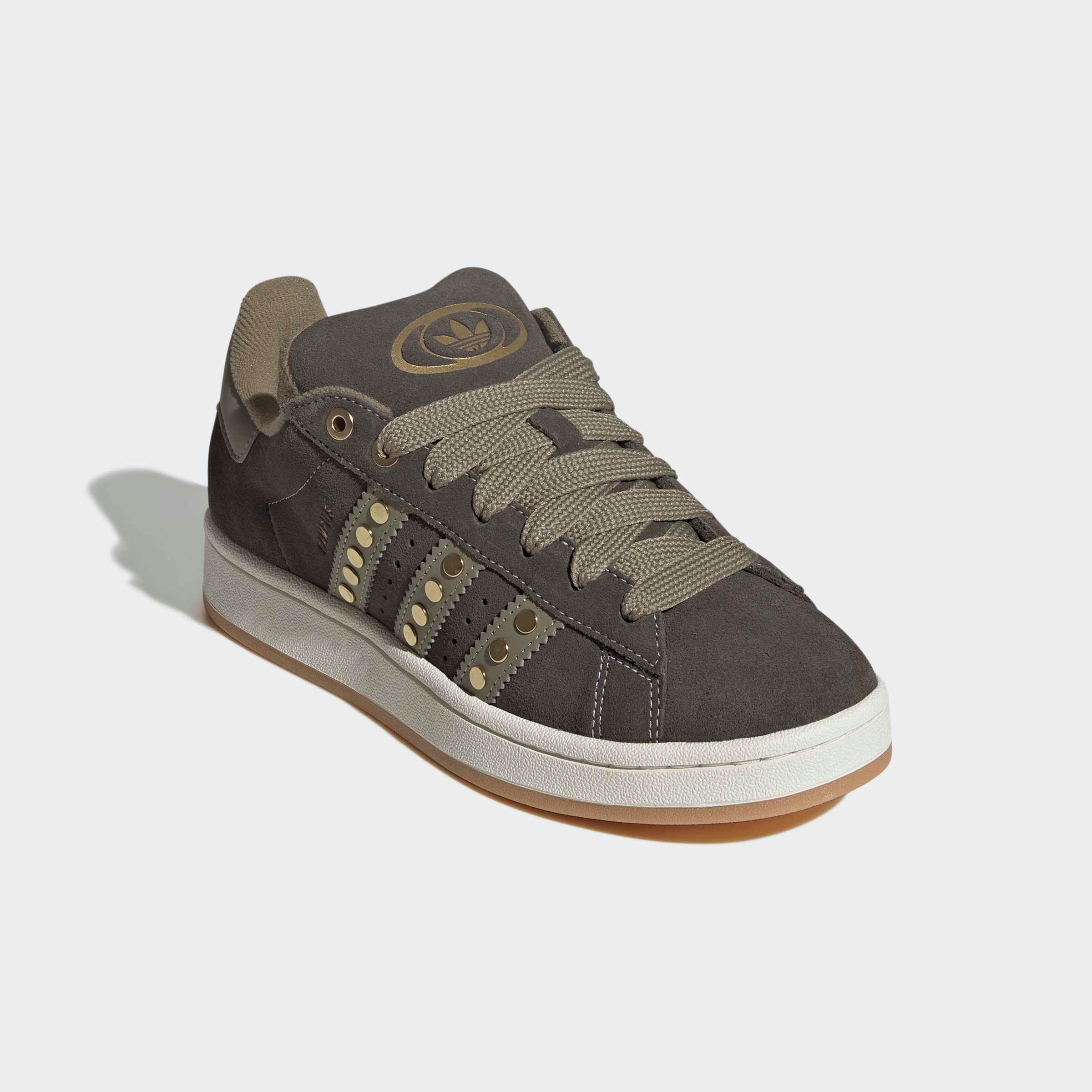 Sneaker ADIDAS ORIGINALS "CAMPUS 00S", Damen, Gr. 39, shadow olive, orbit grün, gold metallic, Leder, Schuhe Sneaker