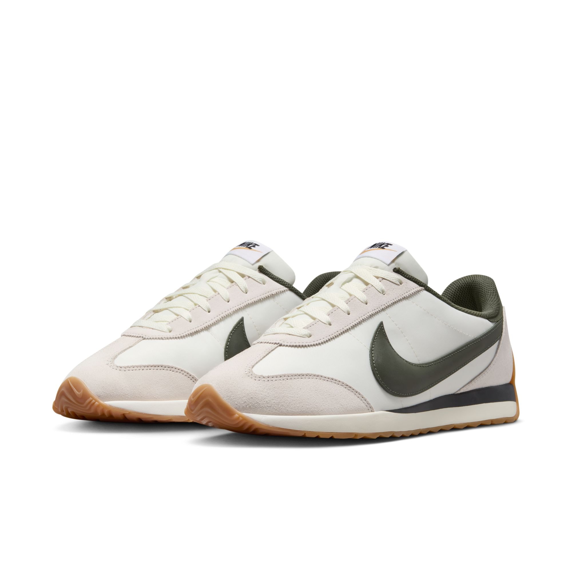 Sneaker NIKE SPORTSWEAR "NIKE PACIFIC", Damen, Gr. 41, light bone, cargo khaki, sail, schwarz, Leder, Textil, Schuhe Sneaker