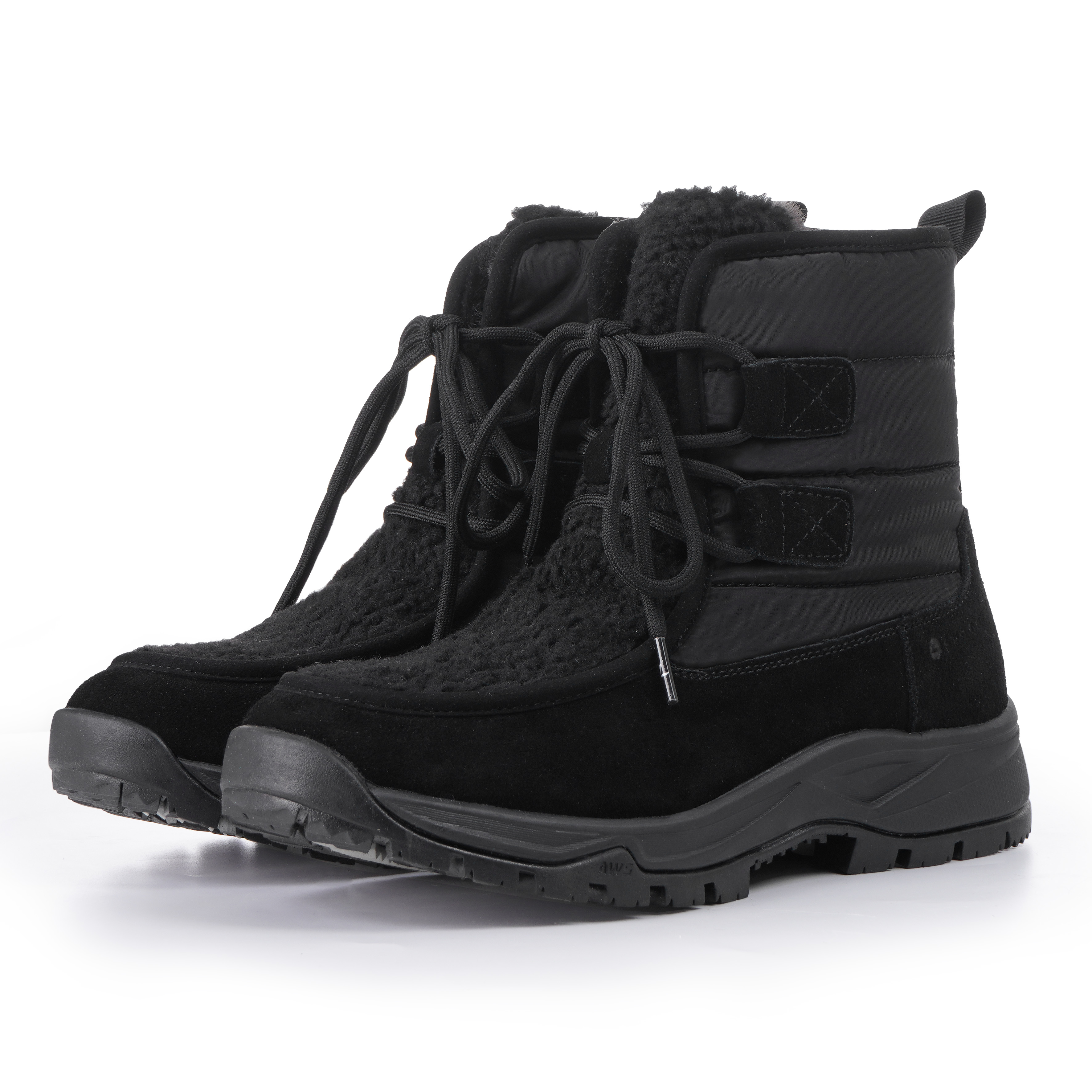 Winterboots LUHTA "HOHTAVA MS", Damen, Gr. 41, basic schwarz, Leder, Textil, Schuhe Winterboots, Winterschuhe, Winterstiefel, Snowboots, gefüttert