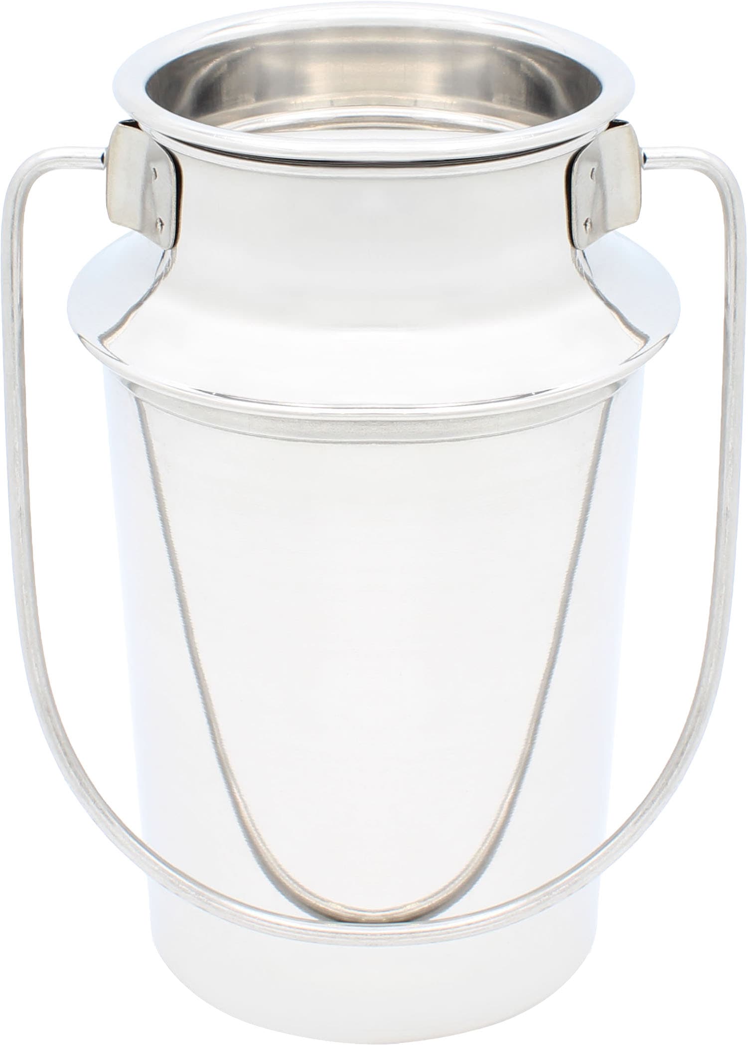 Milchkanne KRÜGER "aus Edelstahl rostfrei, 1 Liter", silberfarben, B:12,5cm H:18cm Ø:9,5cm, Edelstahl, Kannen, Kanne im zeitlosen Design