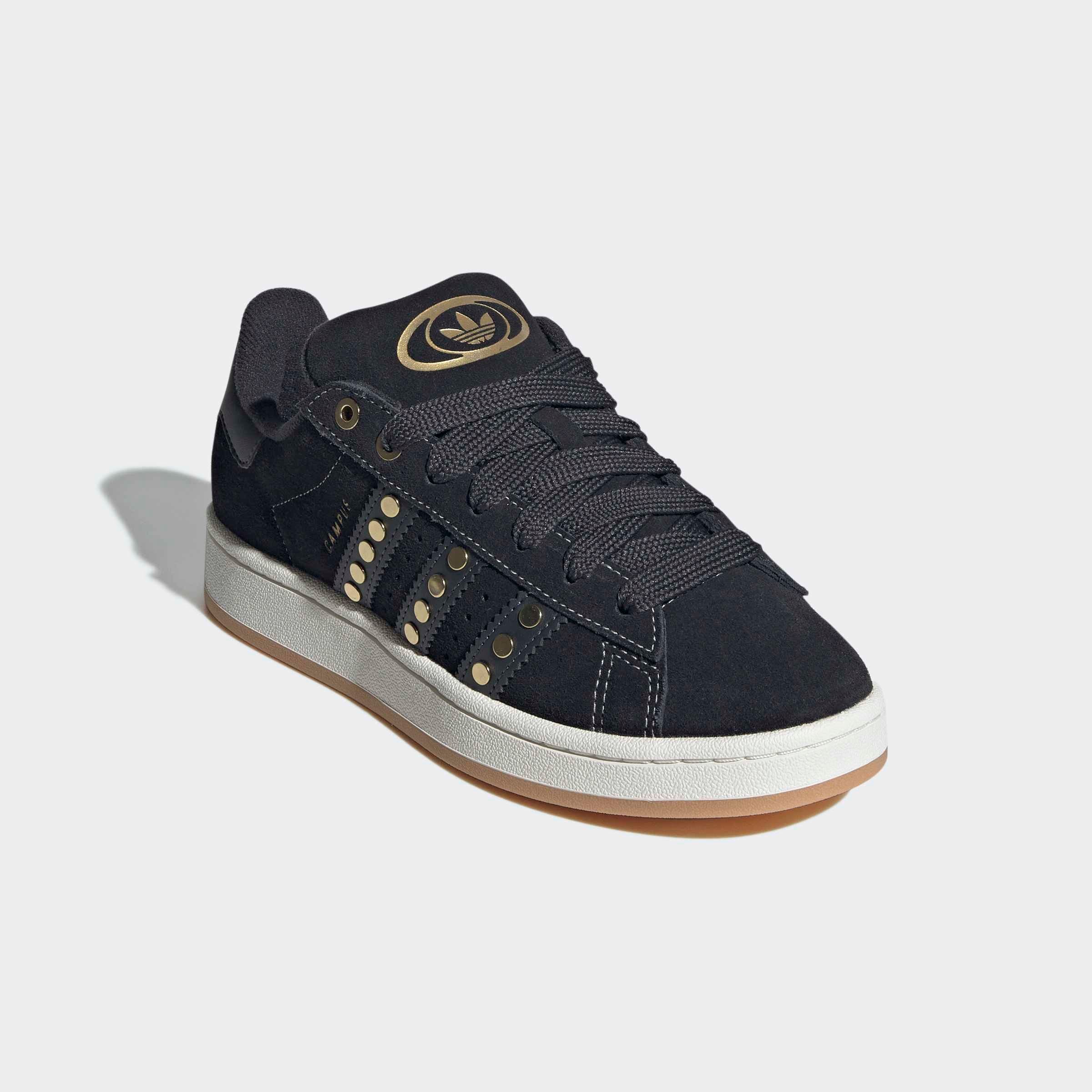 Sneaker ADIDAS ORIGINALS "CAMPUS 00S", Damen, Gr. 37, core schwarz, carbon, gold metallic, Leder, Schuhe Sneaker