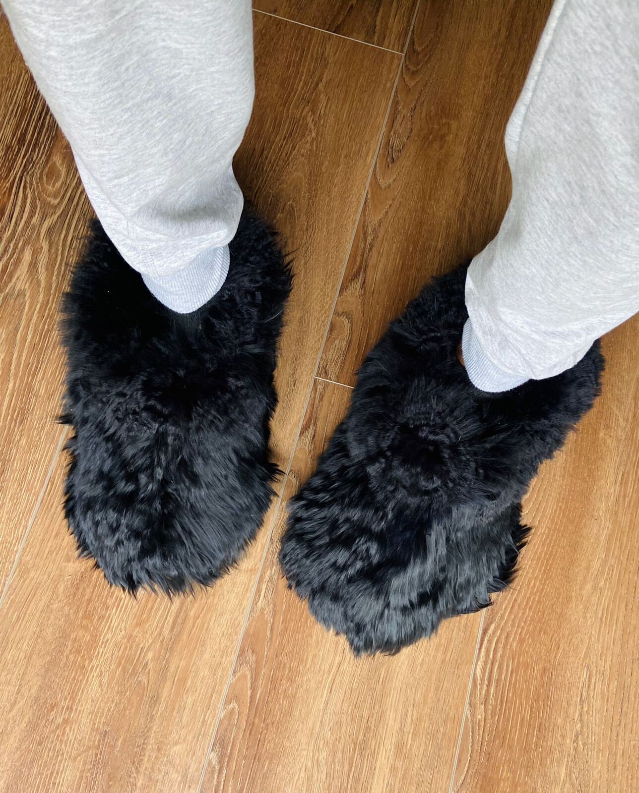 Chaussons en fourrure d'alpaga, chaussons unisexes du Pérou, chaussons en fourrure, chaussons d'hiver, chaussons en alpaga moelleux, chaussons en alpa