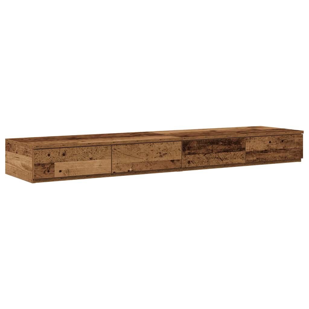 vidaXL Bettschubladen Altholz 135 x 36.5 x 16.5 cm Holzwerkstoff Image