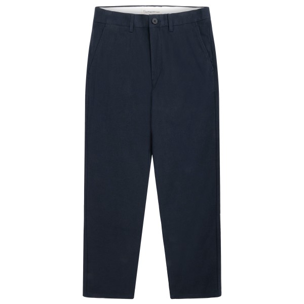 KnowledgeCotton Apparel - Chuck Regular Flannel Chino Pants - Freizeithose Gr 32 - Length: 32'' blau