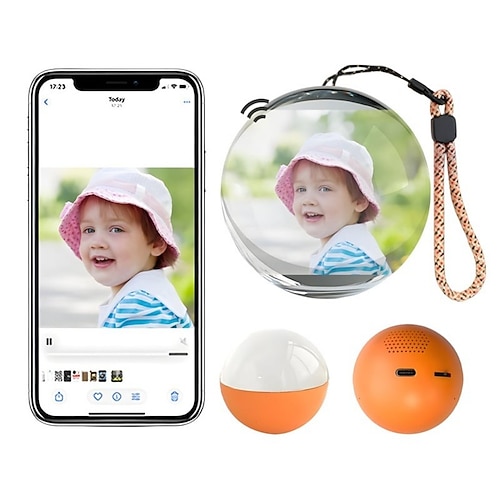 Magische Kristallkugel als Weihnachtsgeschenk, halten Sie die atemberaubenden Erinnerungen in Ihrer Hand, 2,7 Zoll Kugel-Videoplayer, hochladbare Videos Fotos vom Computer Smartphone Image