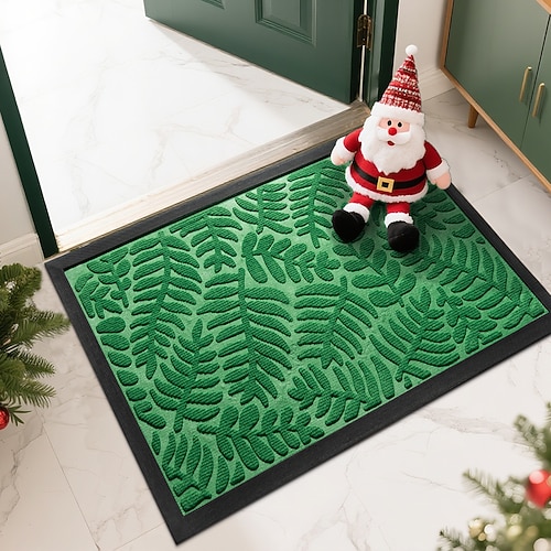 Weihnachts-Fußmatte für den Außenbereich, rutschfeste Gummi-Fußmatte für den Eingangsbereich zu Hause, strapazierfähige Schmutzfangmatte für Veranda, Terrasse oder Haustür Image