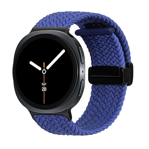 Uhrenarmband für Samsung Galaxy Uhr 8 40/44mm Watch 8 Classic 46 mm Stoff Ersatz Gurt Niedlich Elastisch Wasserdicht Sportarmband Handgemachtes geflochtenes Seil Armband Image